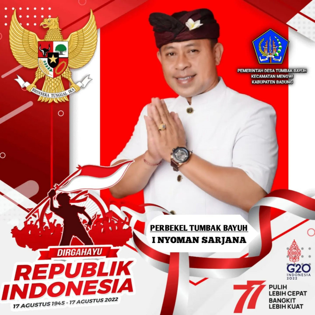 Pemerintah Desa Tumbak Bayuh mengucapkan DIRGAHAYU REPUBLIK INDONESIA KE-77 TAHUN